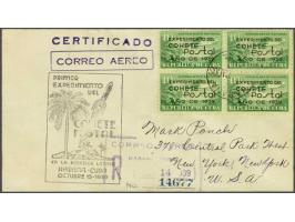 Rocket Mail 1939 registered cover 15-10-1939 from Havana to New York (Michael Hopferwieser AF-04b). Only 50 registered covers