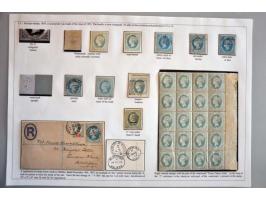 Extensive collection 1d. pale turqoise-blue and 1d. light blue/blue Die II with the Octagonal Buckle including : imprimatur, 