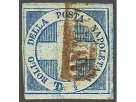 Croce di Savoia ½ tornese blue (Sassone nr. 16), fine (short at left, but not touched) with 1997 Silvano Sorani certificate, 
