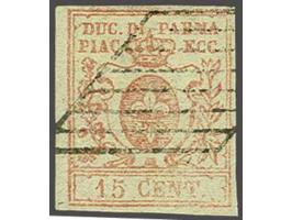 Coat of Arms 15 centesimi vermillion (Sassone nr. 9), very fine with 1991 Raybaudi certificate, cat.v. 350