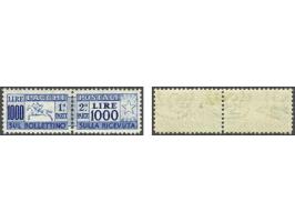 Parcel post 1000 lire with watermark winged wheel, very fine mounted mint, cat.v. 4000 (as **)