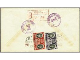 Transatlantic flight of the Lithuanica II 40 centu carmine and blue on numbered cover (555) from Brooklyn, New York to Kaunas