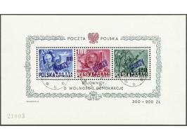 160th Anniversary of the American Constitution 80 - 120 zloty with groszy overprints, very fine signed Krawczyk, cat.v. 2200