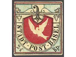 Basel Dove 2½ rappen black, blue and carmine (Zst. no. 8), very fine unused with part of original gum and 1992 Enzo Diena and