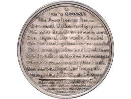 1761, Menno Simonis (Simonz) door Holtzhey, zilver 62,2gr, 54mm, deuk in de rand, overigens zf-pr