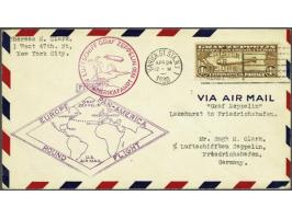 Air Mail. Graf Zeppelin $ 1,30 brown on return cover Südamerikafahrt from New York 24-4-1930 to Friedrichshafen (Germany), ve