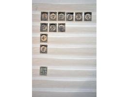 collection until 1910 used and * with better stamps and some specimen on 2 stock pages