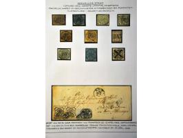 collection used and * including cover with 6 baj and 8 baj in pair to Mannheim 12-4-1865, transit FRANKREICH über BADEN (Van 