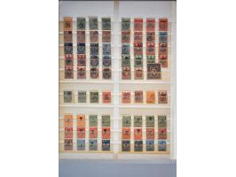 1919-1920 including handstamped overprints on 3 stock pages
