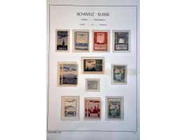 Semi Official Airmail, collection of 10 stamps * including 50 centimes Baseler Flugtage (small thin spot) on album leave