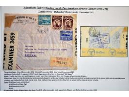 Pan American Airways Clippers, 5 covers from the Carribean and South America (including Surinam with fl.6,75 to Red Cross Gen