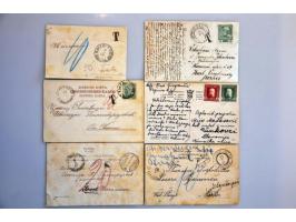 approx. 30 underpaid postcards, covers and postal stationery items sent from and to Bosnia between 1882-1913 including better