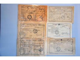 various types of bilingual advice of delivery forms (predatnica), approx. 30 ex. used between 1881-1918  