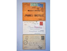 3 covers sent from Saint Martin including 50 centimes red (Maury no. 44) as single franking on 1913 registered cover to the U