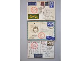Südamerikafahrt 1930, 3 picture postcards franked with the 2 mark (2x) and the 4 mark, all very fine