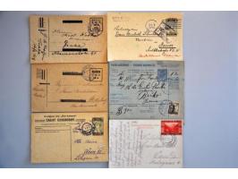 around 1918, about 75 postal stationery/covers just after World War I including better items