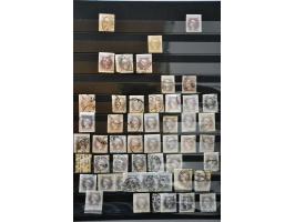1850-1915 used specialized with types, perforations and cancellations in 2 stockbooks