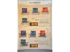 specialized collection 1913-1938 used including some covers/postal stationery in album