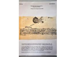 4 stampless official documents from Kerong (two registered 1911 and 1947), Tibet town under Nepal jurisdiction (after the war