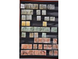Coat of Arms issue 1901-1905, used and */** with perforations, varieties, larger units, cancellations etc. in stockbook