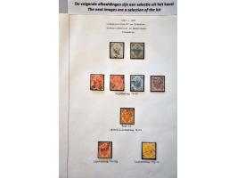 specialized collection 1879-1918 used and * with printings, perforations, cancellations, better stamps and sets etc., nicely 