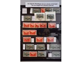 overprint issues 1914-1918, specialized collection used and */** with types, perforations, many varieties, some covers etc., 