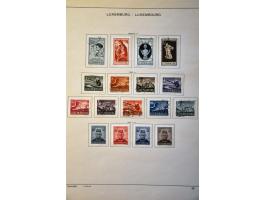 en Luxemburg collectie 1945-1969 gestempeld inclusief blokken in Schaubek album 