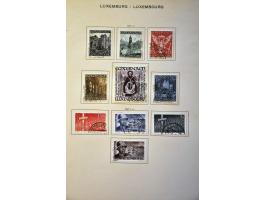 en Luxemburg collectie 1945-1969 gestempeld inclusief blokken in Schaubek album 