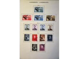en Luxemburg collectie 1945-1969 gestempeld inclusief blokken in Schaubek album 