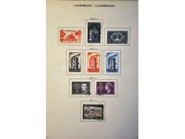 en Luxemburg collectie 1945-1969 gestempeld inclusief blokken in Schaubek album 
