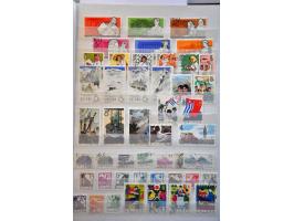 mainly Peoples Republic used with a.o. Goldfish, Chrysantemums, Huangshan National Park, some fdc's etc. in 2 stockbooks